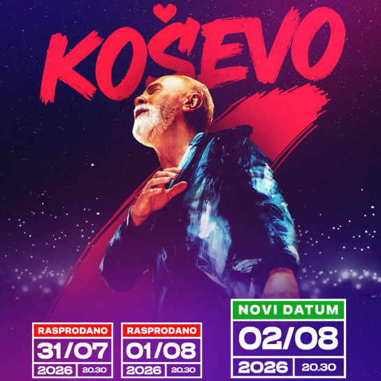 Još jedna noć u 𝐒𝐚𝐫𝐚𝐣𝐞𝐯𝐮 ✨
Vidimo se i 🗓️ 𝟎𝟐/𝟖/𝟐𝟎𝟐𝟔 na Koševu!❣️

🎫 Ulaznice u prodaji od ponedjeljka, 20/4 ➔ 𝑳𝑰𝑵𝑲 𝑰𝑵 𝑩𝑰𝑶